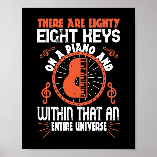 There Are Eighty-Eight Keys On A Piano ポスター (正面)