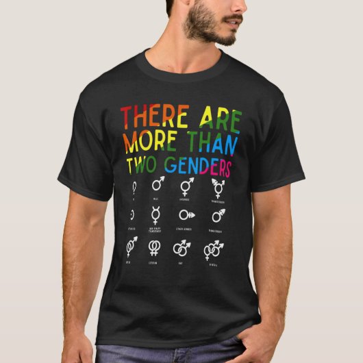 There Are More Than 2 Genders Lgbtq Gay Lesbian Pr Tシャツ (正面)