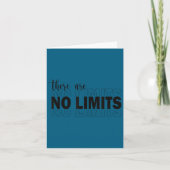 There Are No Limits Mindset Motivation Black  カード (正面)