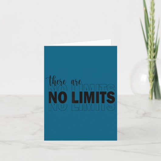 There Are No Limits Mindset Motivation Black  カード (正面)