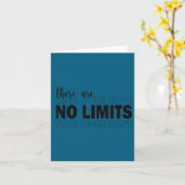 There Are No Limits Mindset Motivation Black  カード (黄色い花)