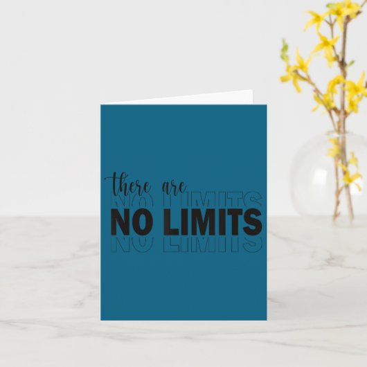 There Are No Limits Mindset Motivation Black  カード (黄色い花)