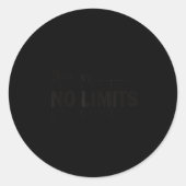 There Are No Limits Mindset Motivation Black  ラウンドシール (正面)
