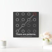 There_are_patterns スクエア壁時計 (ホーム)
