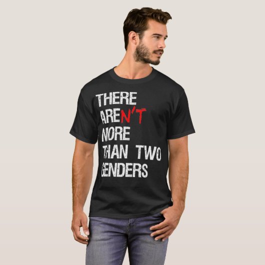 There Arent More Than Two Genders Funny Political Tシャツ (正面フル)