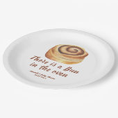 There is a Bun in the oven Baby Shower ペーパープレート (アングル)