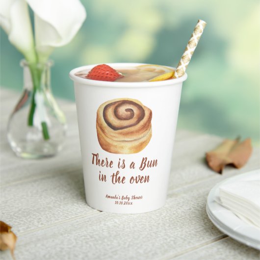 There is a Bun in the oven Baby Shower 紙コップ (インサイチュ)