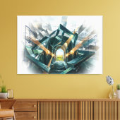 "There is a Great Storm Here..." キャンバスプリント (インサイチュ (リビング))