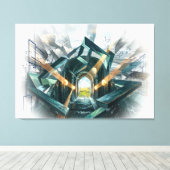 "There is a Great Storm Here..." キャンバスプリント (インサイチュ (ウッドフロア))