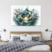 "There is a Great Storm Here..." キャンバスプリント (インサイチュ (寝室))