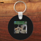 There is motion at front door funny cat motion mem キーホルダー (正面)