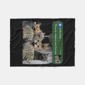 There is motion at front door funny cat motion mem フリースブランケット (正面(横))