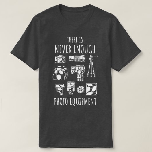 There is never enough photo equipment (2) tシャツ (デザイン正面)