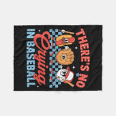 There Is No Crying In Baseball Funny Game Day Base フリースブランケット (正面(横))