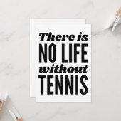 There is no life without tennis. カード (正面/裏面インサイチュ)