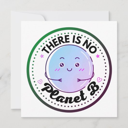 There is no planet B earth blue purple  (正面)