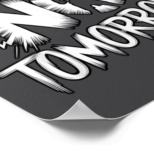 There Is No Tomorrow Motivational Boxing Insration ポスター (角)