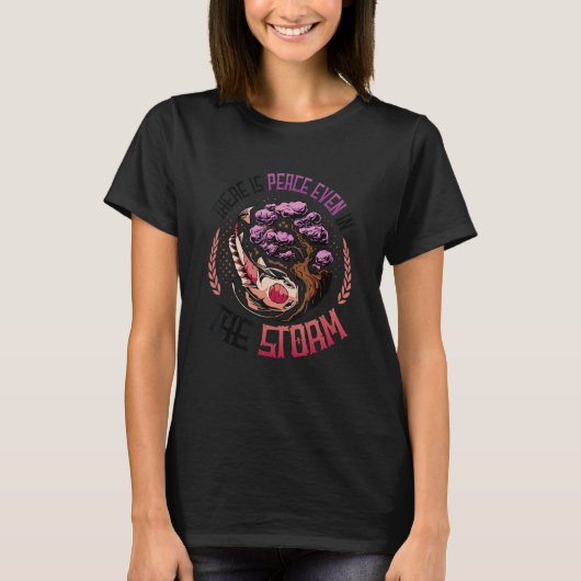 There Is Peace Even In The Storm Japanese Koi Bons Tシャツ (正面)
