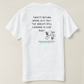 「There No Wrong With You」ティー – 油キャンバス Tシャツ (デザイン裏面)