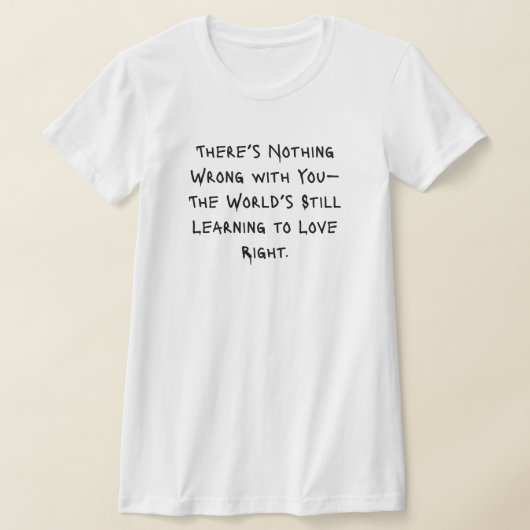 "There No Wrong With You" Tee - Slim Spray Tシャツ (レイダウン)