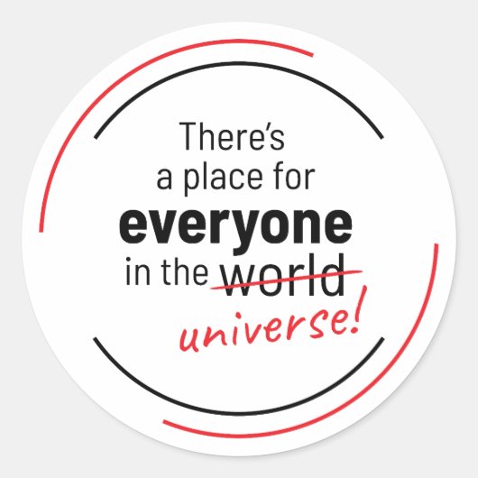 There’s a Place For Everyone In the Universe ラウンドシール (正面)