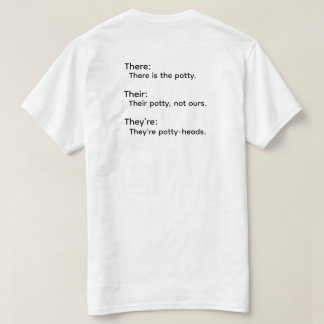 There Their They're 文法Tシャツ Tシャツ
