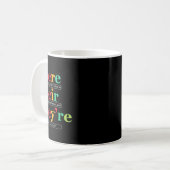 There Their They're 英語文法教師 バックT コーヒーマグカップ (正面左)