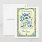 "There Was a Star Danced" Shakespeare ポストカード (正面/裏面)