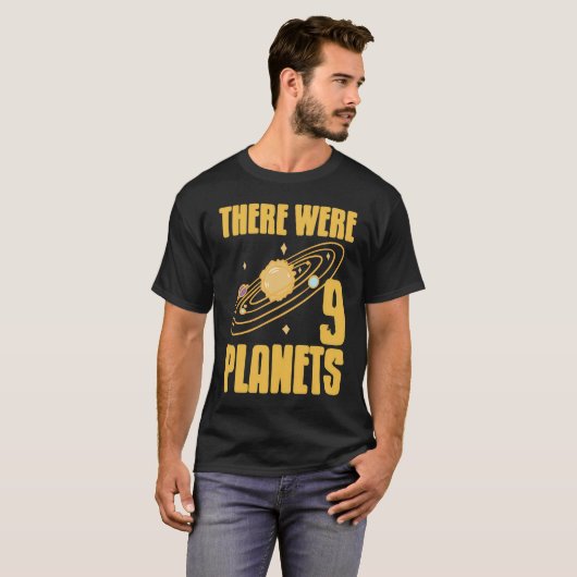 There Were 9 Planets Retro  Pluto Never Forget Pre Tシャツ (正面フル)