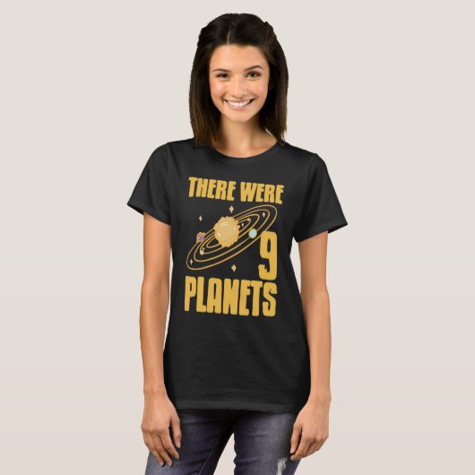 There Were 9 Planets Retro Pluto Never Forget Pre Tシャツ (正面フル)