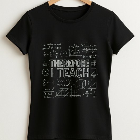 Therefore I Teach Tee;  Math Equations Teacher Tシャツ