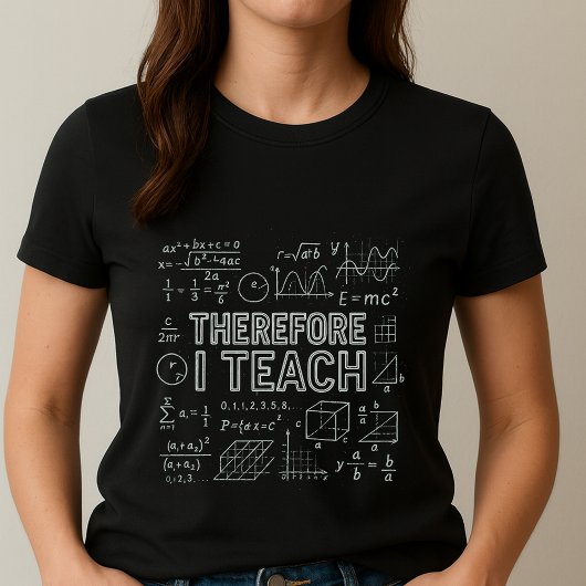 Therefore I Teach Tee;  Math Equations Teacher Tシャツ