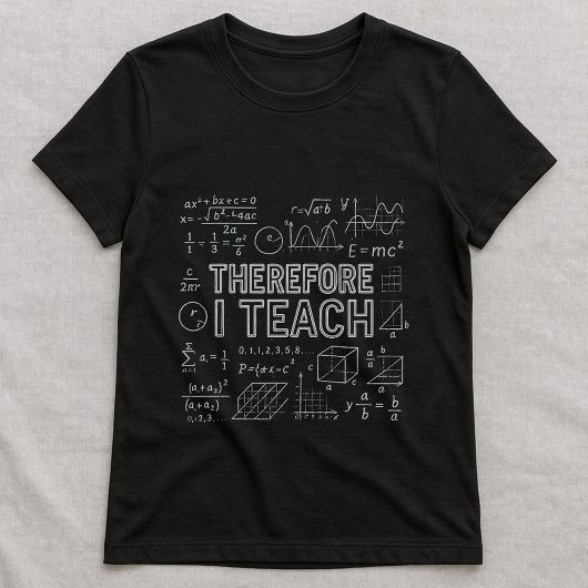Therefore I Teach Tee;  Math Equations Teacher Tシャツ