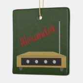 Thereminのパーソナライズなクリスマスのオーナメント セラミックオーナメント (左)