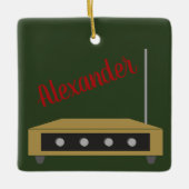 Thereminのパーソナライズなクリスマスのオーナメント セラミックオーナメント (正面)