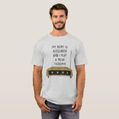 ThereminプレーヤーのためのカスタムなメッセージのTシャツ Tシャツ (正面フル)