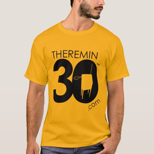 Theremin 30ロゴ（黒） tシャツ (正面)