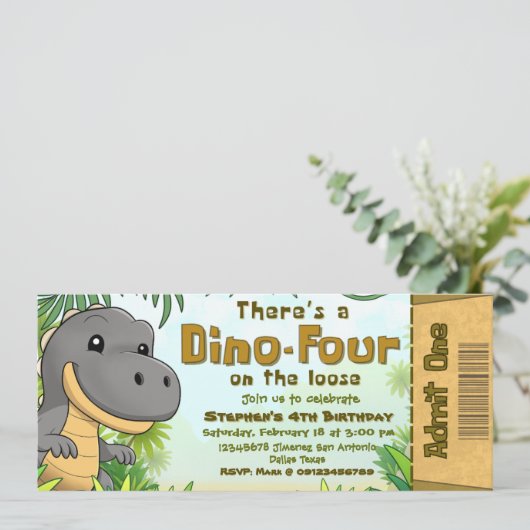 There's a Dino Four on the Loose - Ticket 招待状 (スタンド正面)