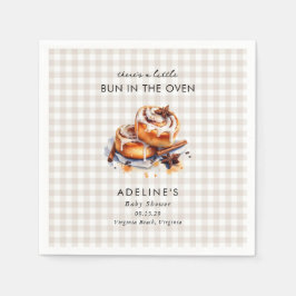 There's a Little Bun in the Oven Baby Shower  スタンダードカクテルナプキン