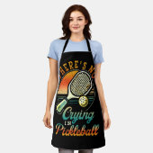 Theres No泣き叫びインピックボールスポーツラブレトロP エプロン (着用した状態)