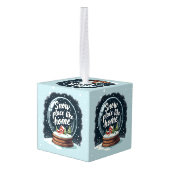 There's No Place Like Home - ホリデーの名言 キューブオーナメント (裏面アングル)