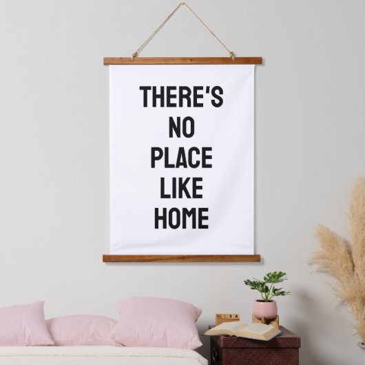 There's No Place Like Home Quote 吊り下げ型タペストリー (寝室)