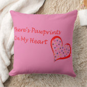 Theres Pawprints on Myハート クッション (ブランケット)