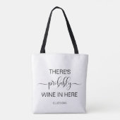 There's probably wine in here personalized トートバッグ (裏面)