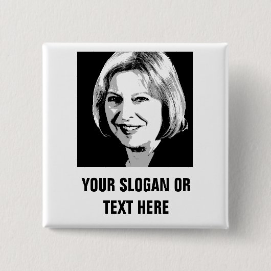 Theresaはアイコンに直面するかもしれません- 缶バッジ (正面)