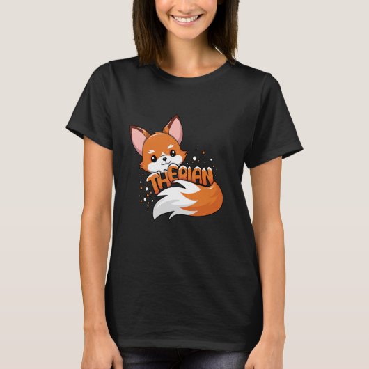 Therian Fox Furry Tail Proud Fox Kawaii Alter Kin  Tシャツ (正面)