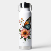 Thermal Bottle with Butterfly and Flowers ウォーターボトル (正面)
