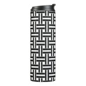 Thermal Tumbler Black & White Square Stripe タンブラー (回転左)