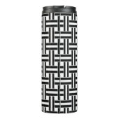 Thermal Tumbler Black & White Square Stripe タンブラー (裏面)