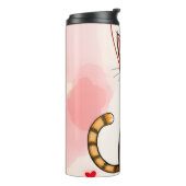Thermal Tumbler Cat Kitten Red Hearts タンブラー (回転左)